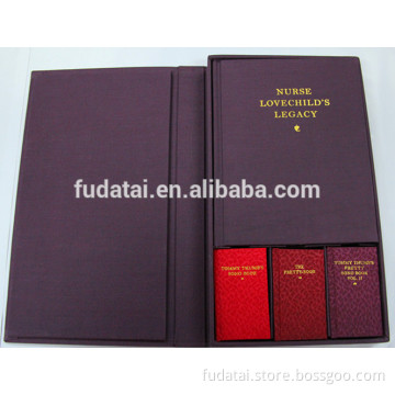 FDT custom high quality foil different sizes book set clamshell box
